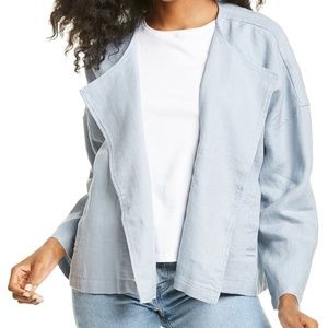 Eileen Fisher Organic Linen Jacket in Dawn in Large Petite - NEW